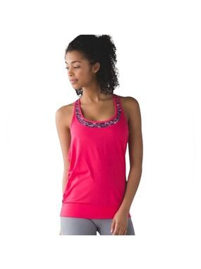 Lululemon Minimalist Tank Boom Juice Pink Sleeveless Top Size 4 Workout Gym Yoga